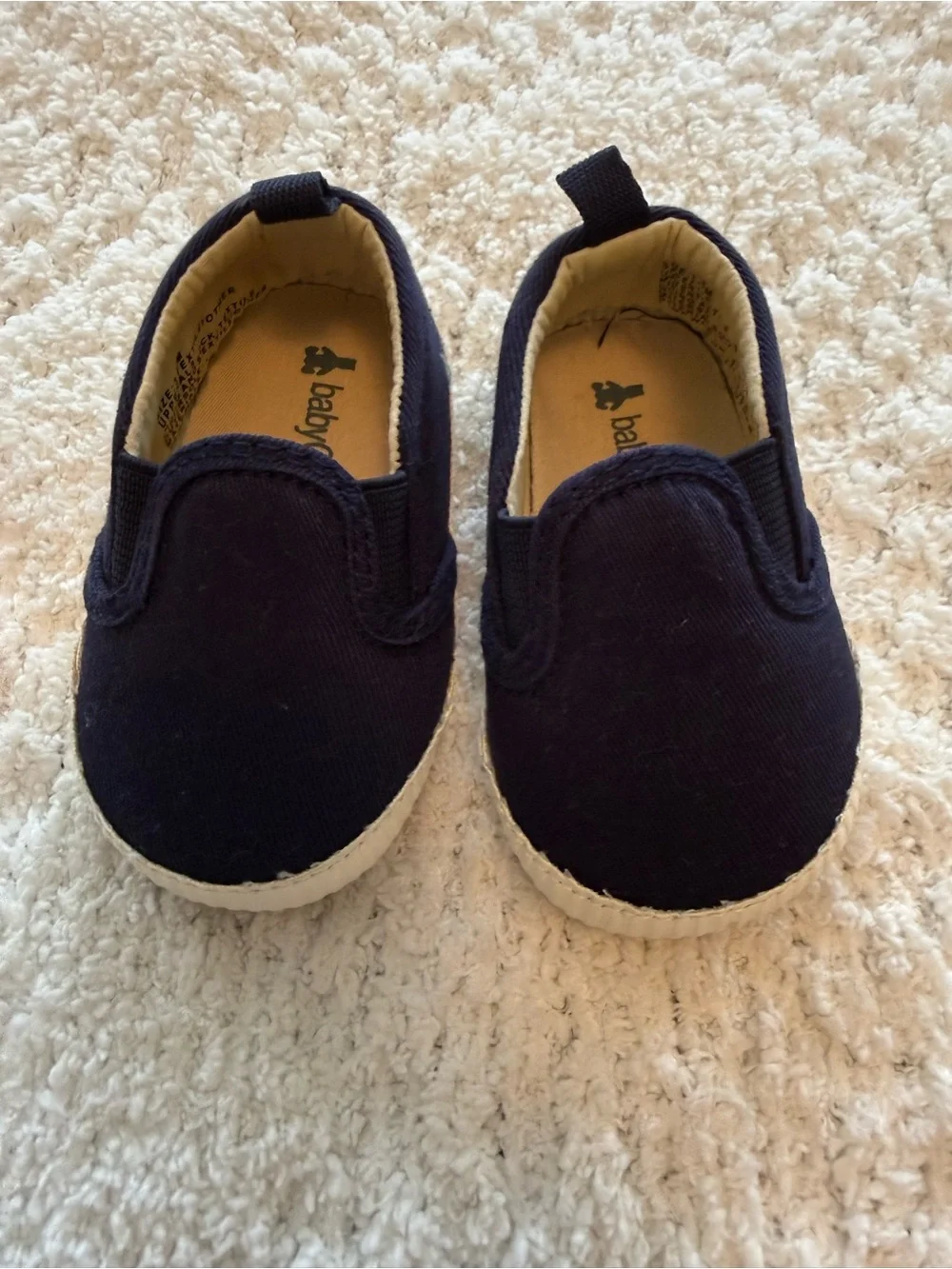 GAP Navy Slip-On & Plaid Baby Shoe Set with Light Gray Pair